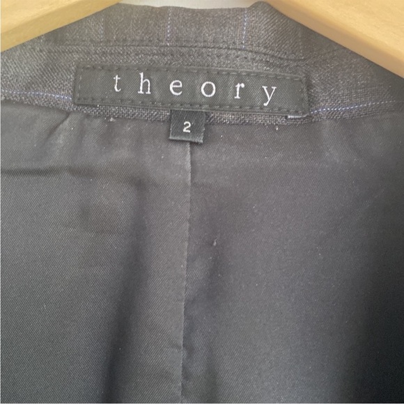 Theory Wool Pinstripe Blazer - Picture 2 of 4